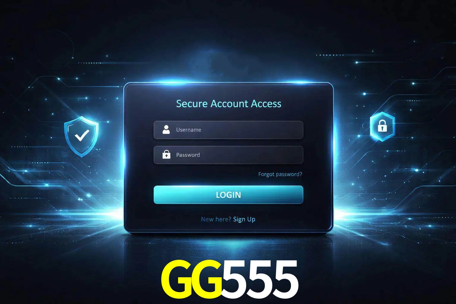 Pantalla de inicio de sesión de cuenta GG555 para usuarios en México